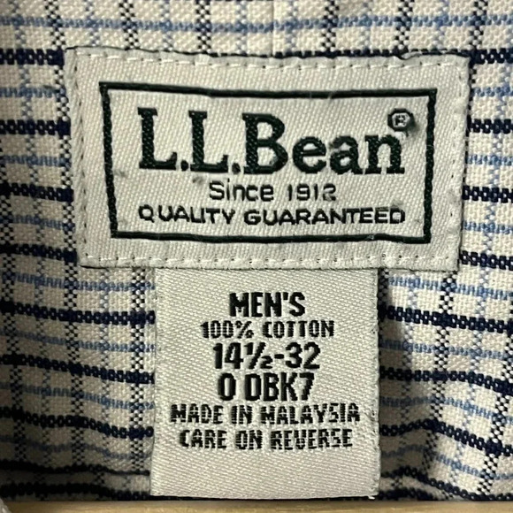 Men’s L. L. Bean Button Down Shirt Size 14½ - Picture 3 of 6